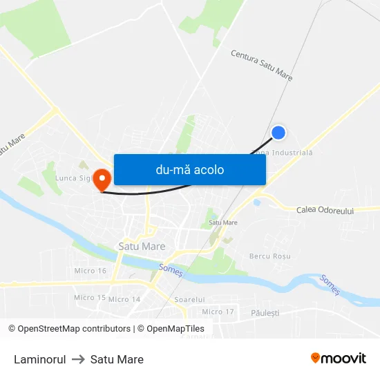 Harta de Laminorul către Satu Mare