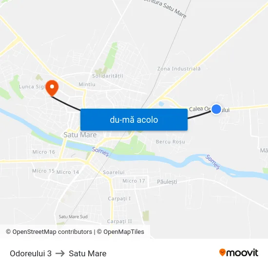 Harta de Odoreului 3 către Satu Mare