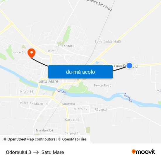 Harta de Odoreului 3 către Satu Mare