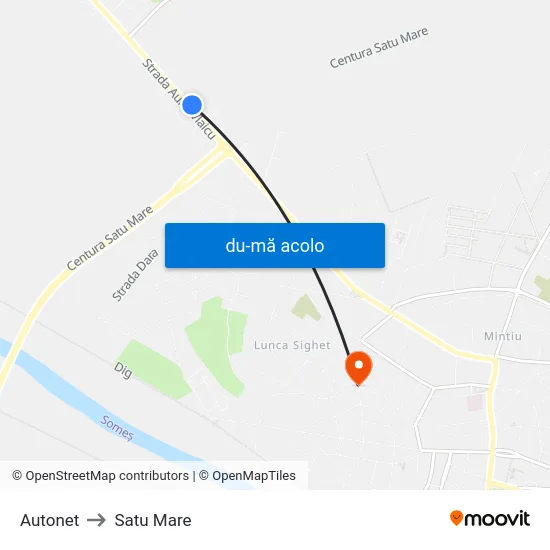 Harta de Autonet către Satu Mare