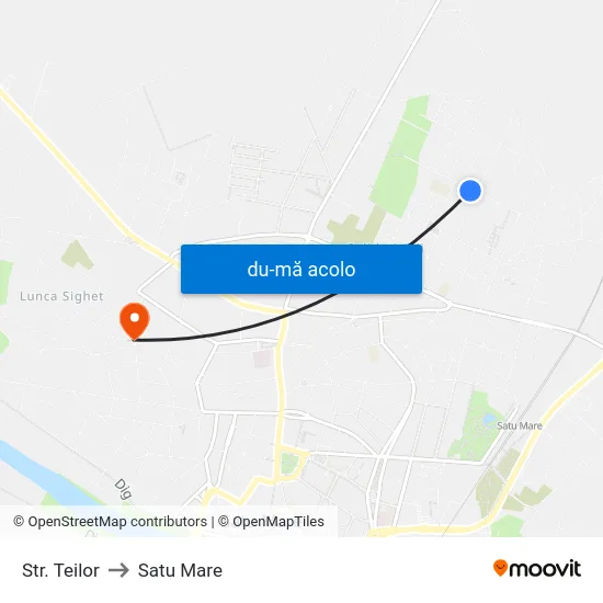 Harta de Str. Teilor către Satu Mare