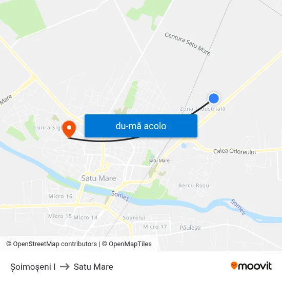 Harta de Șoimoșeni I către Satu Mare