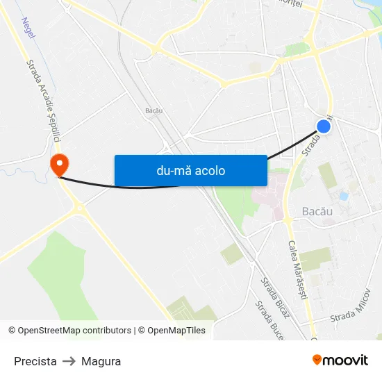 Harta de Precista către Magura