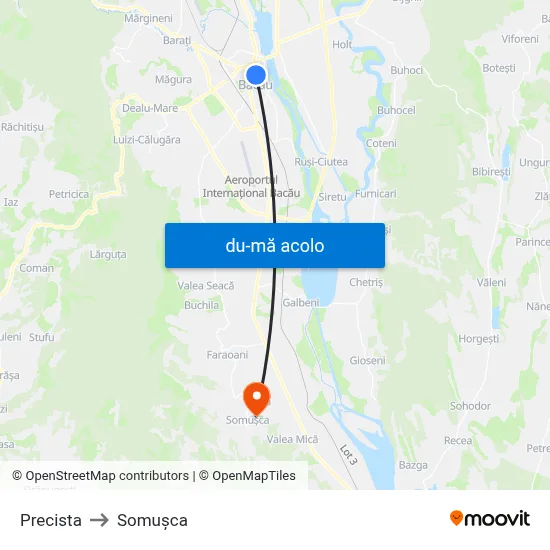 Harta de Precista către Somușca