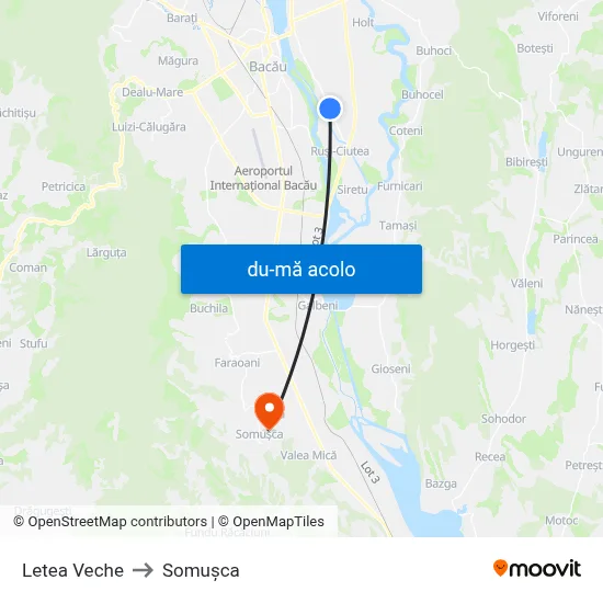 Harta de Letea Veche către Somușca