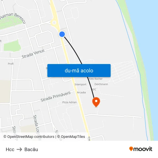 Harta de Hcc către Bacău