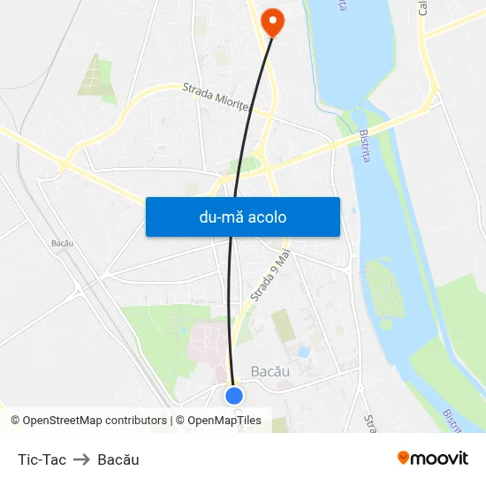 Harta de Tic-Tac către Bacău