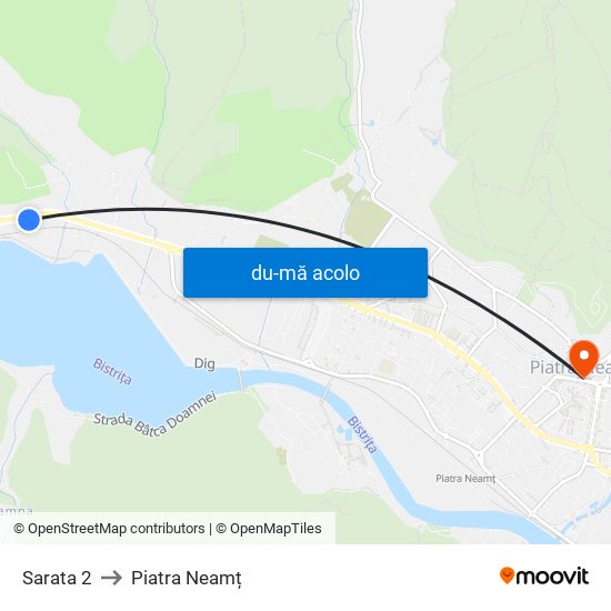 Harta de Sarata 2 către Piatra Neamț