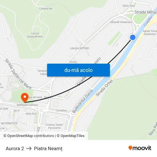 Harta de Aurora 2 către Piatra Neamț