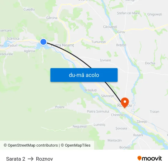 Harta de Sarata 2 către Roznov