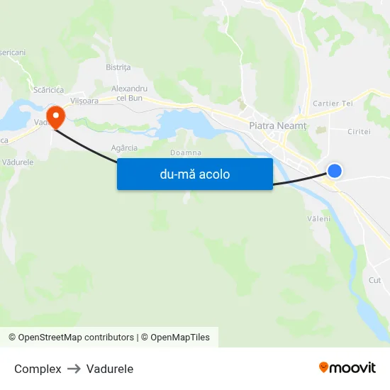 Harta de Complex către Vadurele