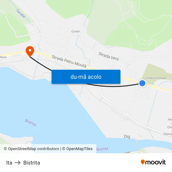 Harta de Ita către Bistrita