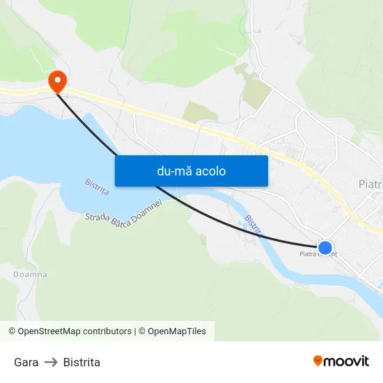 Harta de Gara către Bistrita