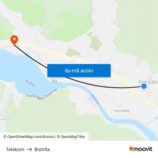 Harta de Telekom către Bistrita
