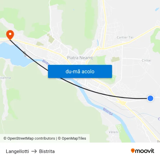 Harta de Langellotti către Bistrita