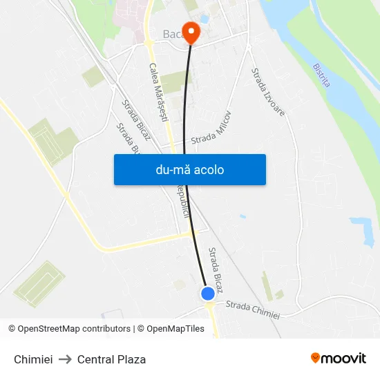 Harta de Chimiei către Central Plaza