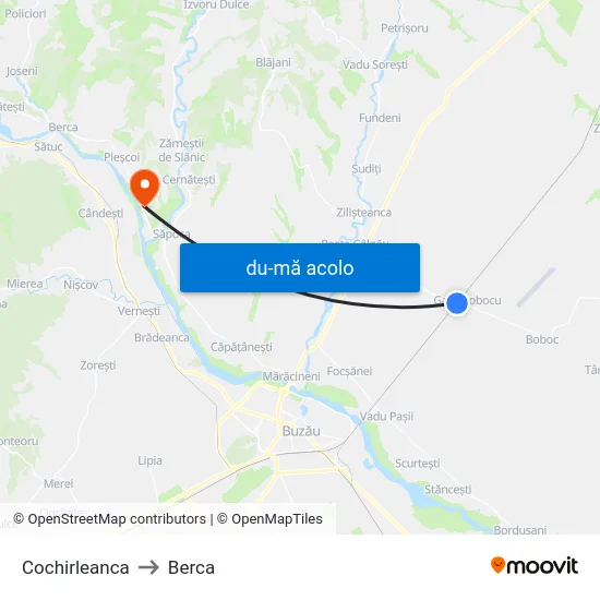 Harta de Cochirleanca către Berca