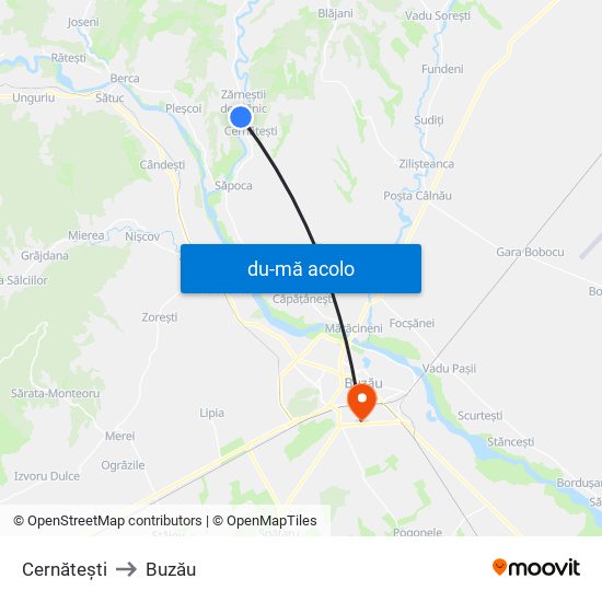 Harta de Cernăteşti către Buzău
