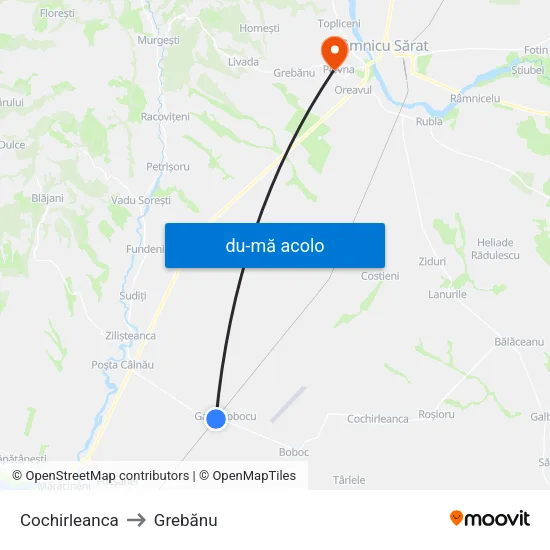 Harta de Cochirleanca către Grebănu