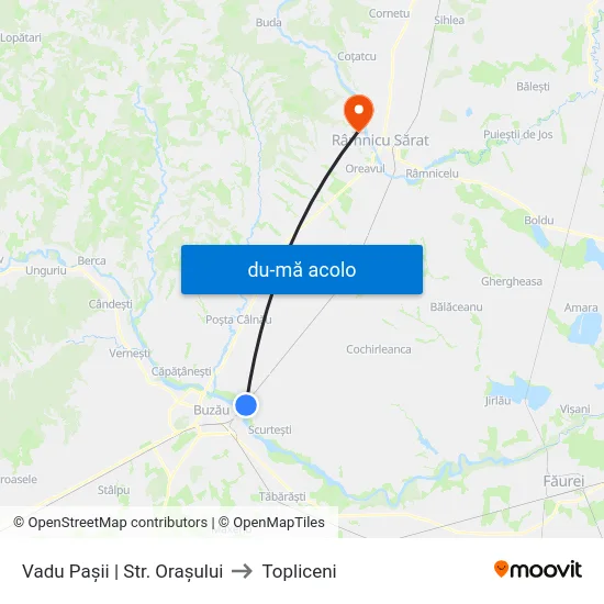 Harta de Vadu Pașii | Str. Orașului către Topliceni