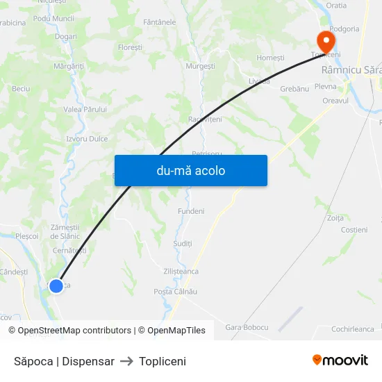 Harta de Săpoca | Dispensar către Topliceni
