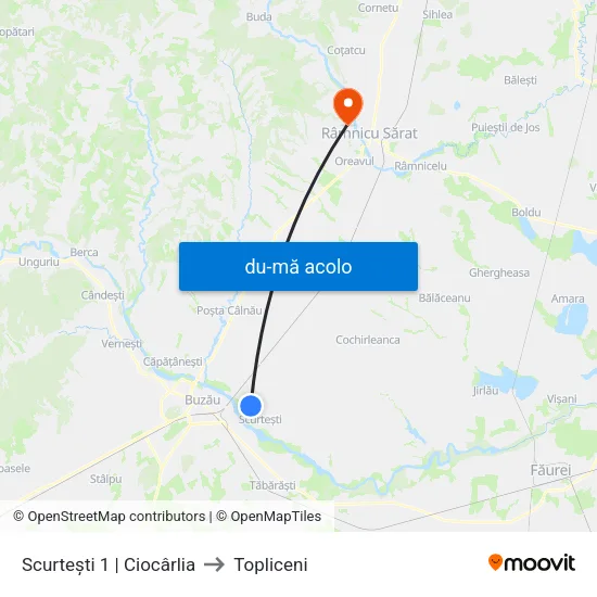 Harta de Scurtești 1 | Ciocârlia către Topliceni