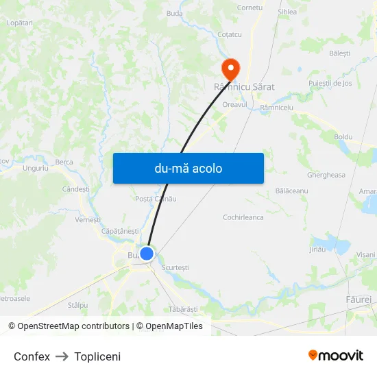 Harta de Confex către Topliceni