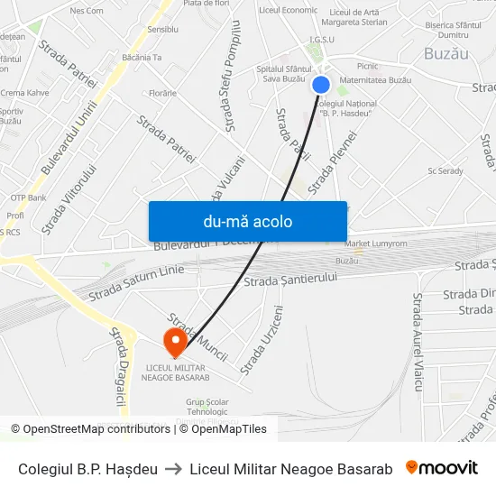 Harta de Colegiul B.P. Hașdeu către Liceul Militar Neagoe Basarab