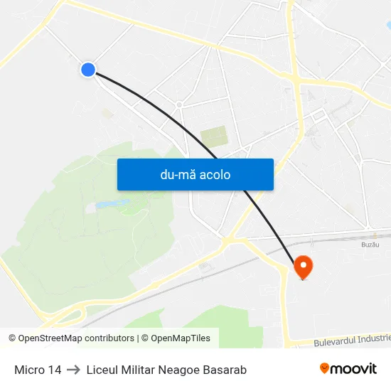 Harta de Micro 14 către Liceul Militar Neagoe Basarab