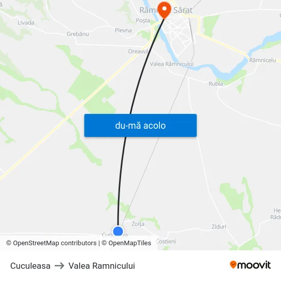Harta de Cuculeasa către Valea Ramnicului