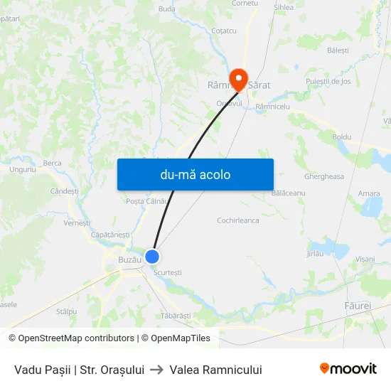 Harta de Vadu Pașii | Str. Orașului către Valea Ramnicului