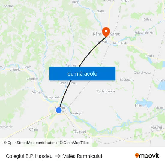 Harta de Colegiul B.P. Hașdeu către Valea Ramnicului