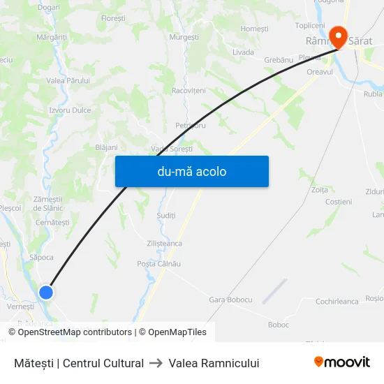 Harta de Mătești | Centrul Cultural către Valea Ramnicului