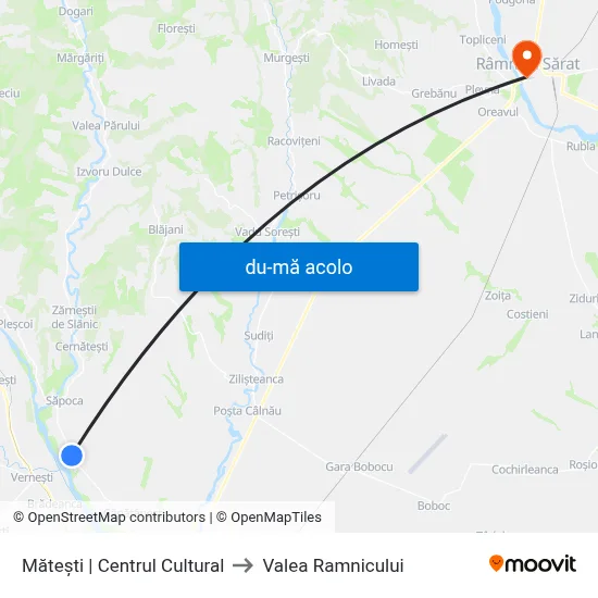 Harta de Mătești | Centrul Cultural către Valea Ramnicului