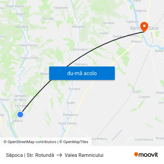 Harta de Săpoca | Str. Rotundă către Valea Ramnicului