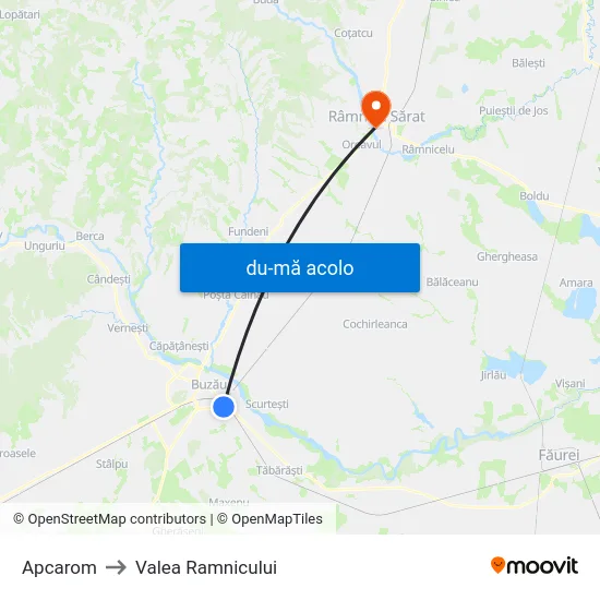 Harta de Apcarom către Valea Ramnicului