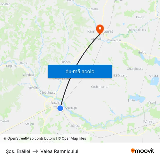 Harta de Șos. Brăilei către Valea Ramnicului