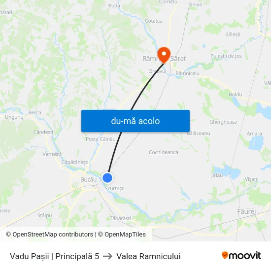 Harta de Vadu Pașii | Principală 5 către Valea Ramnicului