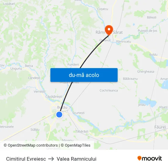 Harta de Cimitirul Evreiesc către Valea Ramnicului