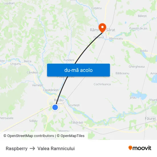 Harta de Raspberry către Valea Ramnicului