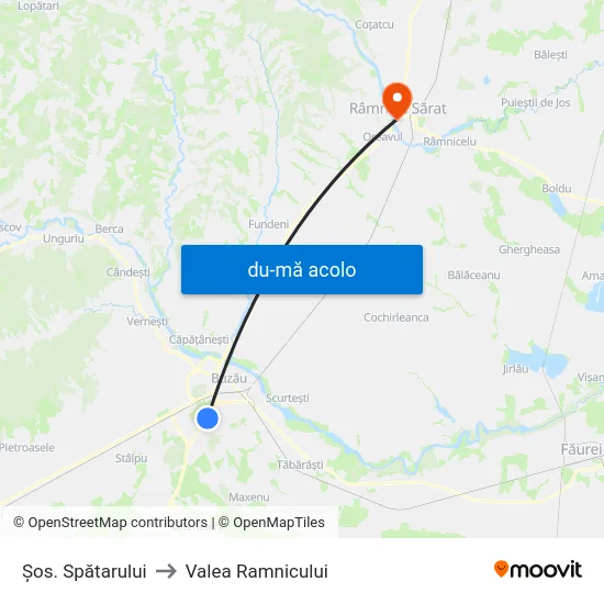 Harta de Șos. Spătarului către Valea Ramnicului