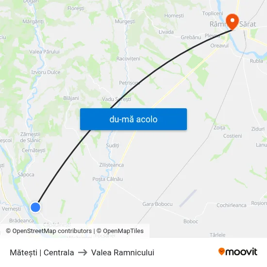 Harta de Mătești | Centrala către Valea Ramnicului