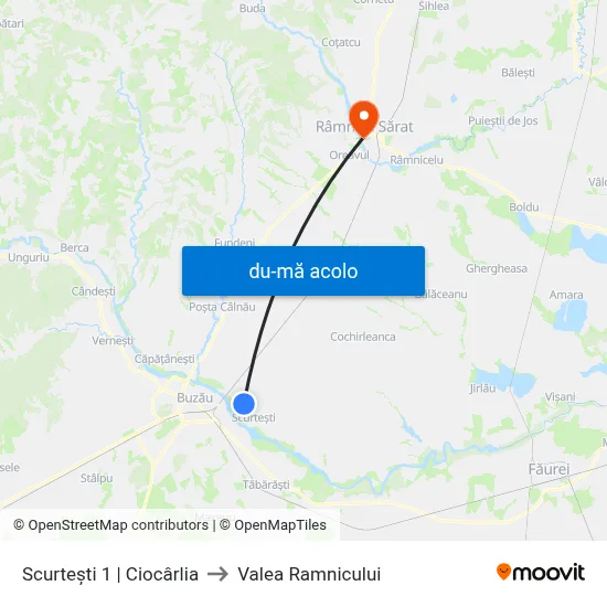 Harta de Scurtești 1 | Ciocârlia către Valea Ramnicului