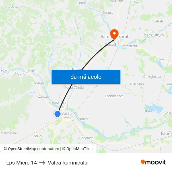 Harta de Lps Micro 14 către Valea Ramnicului