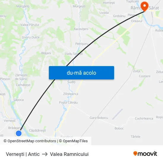 Harta de Vernești | Antic către Valea Ramnicului