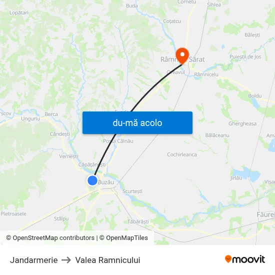 Harta de Jandarmerie către Valea Ramnicului