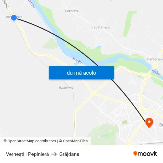 Harta de Vernești | Pepinieră către Grăjdana