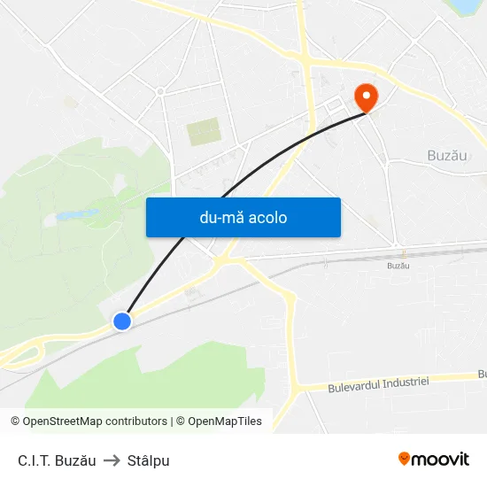 Harta de C.I.T. Buzău către Stâlpu