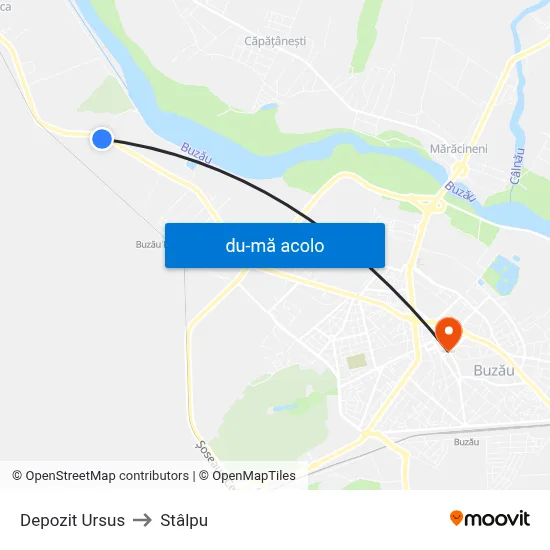 Harta de Depozit Ursus către Stâlpu