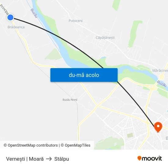 Harta de Vernești | Moară către Stâlpu